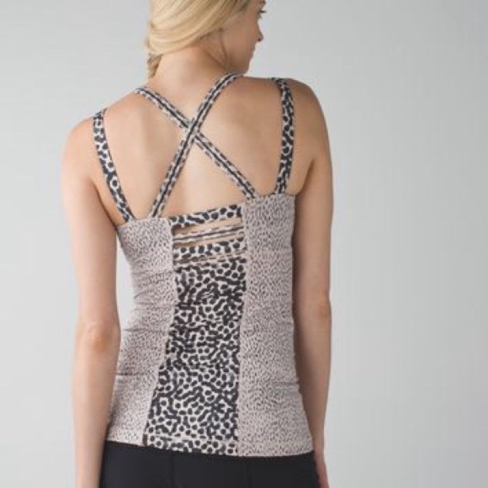 Lululemon Happy Strappy Tank Top Leopard Size 2
